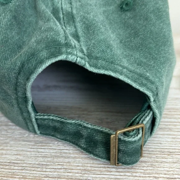 NWT Denim Dog mom printed logo green baseball cap - Picture 7 of 7